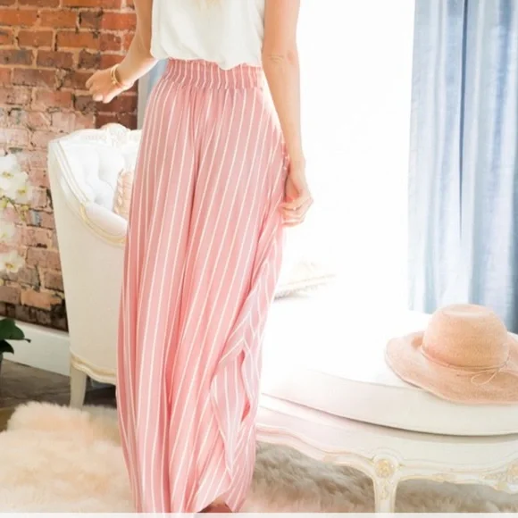 Pink Striped Maxi Skirt - Picture 2 of 4